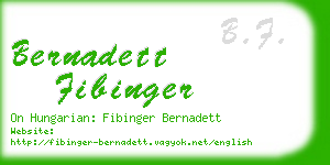 bernadett fibinger business card